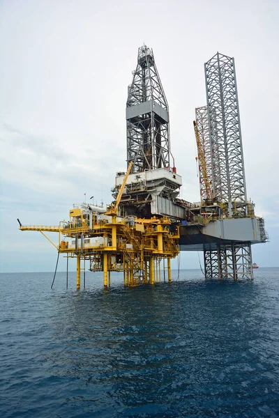 Offshore Oil Rig Early Morning Gulf Thailand — 图库照片