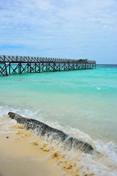 Wooden Bridge Sipadan Island Scuba Diving Paradise — Fotografia de Stock