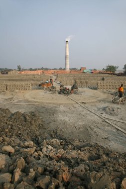 Brick field in India