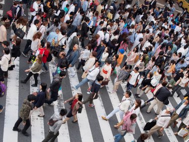 Asya 'da Yoğun Cadde Geçidi 