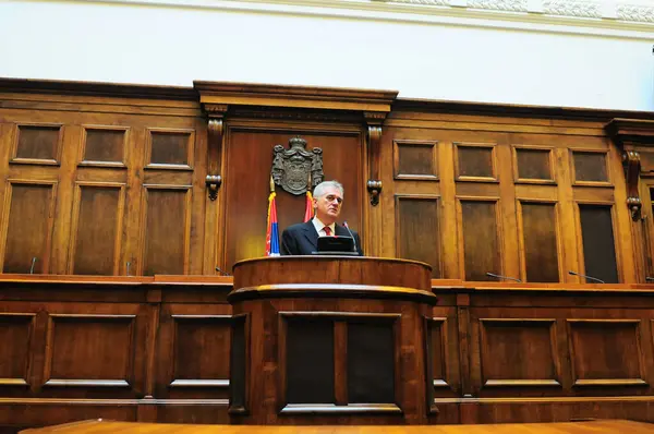 Sırbistan Cumhurbaşkanı Tomislav Nikolich — Stok fotoğraf