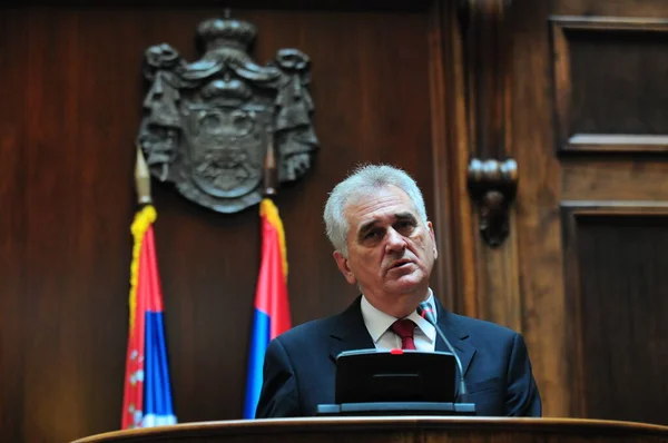 Serbiens Präsident Tomislav Nikolich — Stockfoto