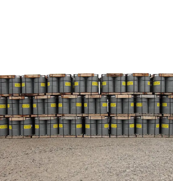 Arctic Fuel Barrels Industrial — Stock Photo, Image