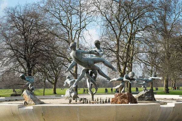 London March Joy Life Fountain Hyde Park — Stock Photo, Image