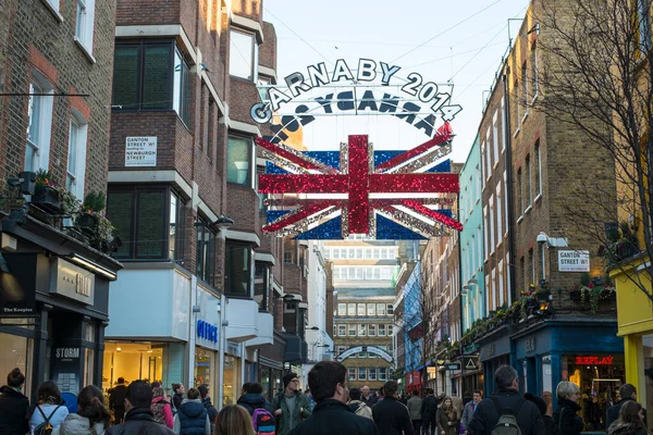 London March Traditional Carnaby Street Street Sign — Stock Photo, Image