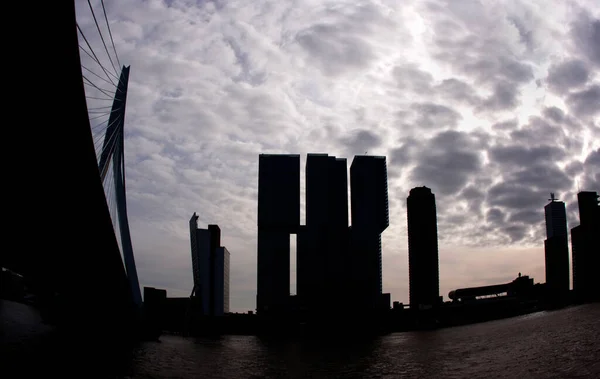 Budynki Rotterdamie Miejskie Podróże — Zdjęcie stockowe