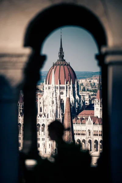 Vista Edifício Húngaro Parlamento — Fotografia de Stock