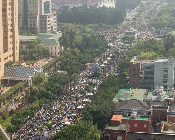 Taipei Taiwan März 2014 Hunderttausende Menschen Auf Der Straße — Stockfoto