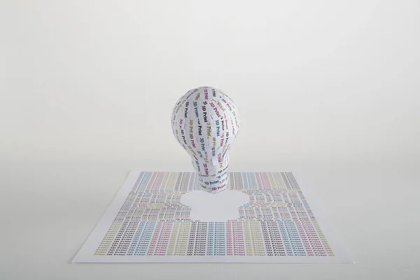 Cmyk Printing Concept Lightbulb Idea Solid Model — Stock Photo, Image