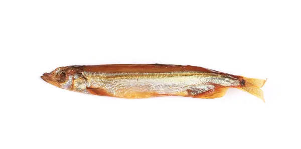 Beyaz Arka Planda Izole Edilmiş Tütsülenmiş Balık — Stok fotoğraf