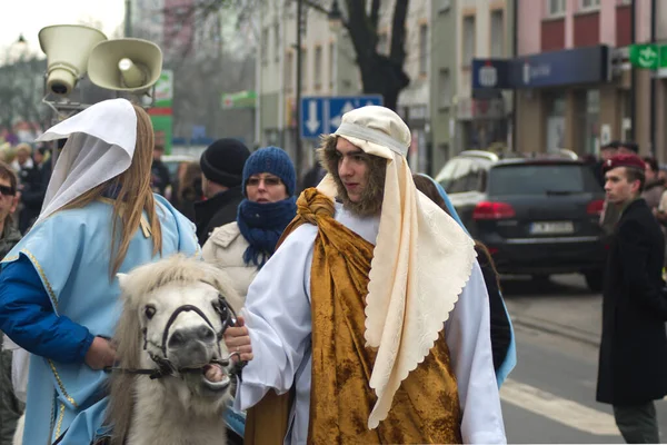 Three Wise Men Parade Poland — Stock Photo, Image
