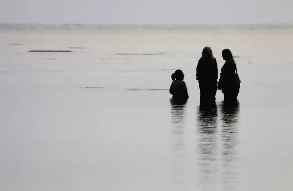 Havelock Island Andamans India 31Jan 2012 Drie Onbekende Indiase Vrouwen — Stockfoto