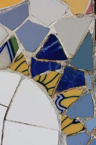 Detail Mosaic Guell Park Barcelona — Stock Photo, Image
