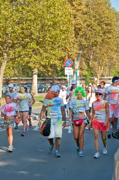 Ludzie Biegnący Maratonie — Zdjęcie stockowe