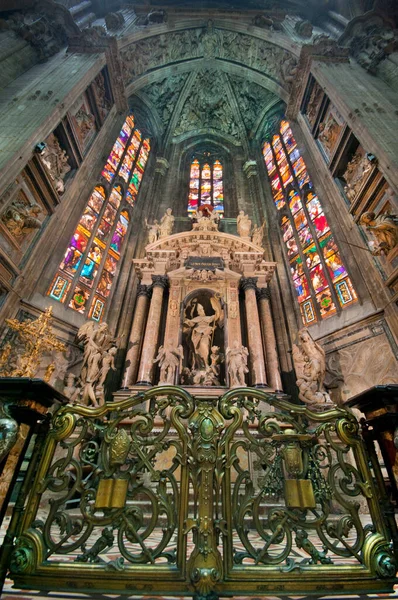 Catedral Milão Edifício Arquitetura Gótica — Fotografia de Stock