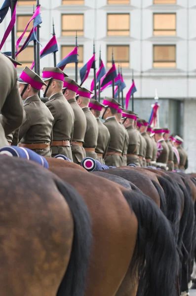 Tag Zeit Aufnahme Der Militärparade — Stockfoto