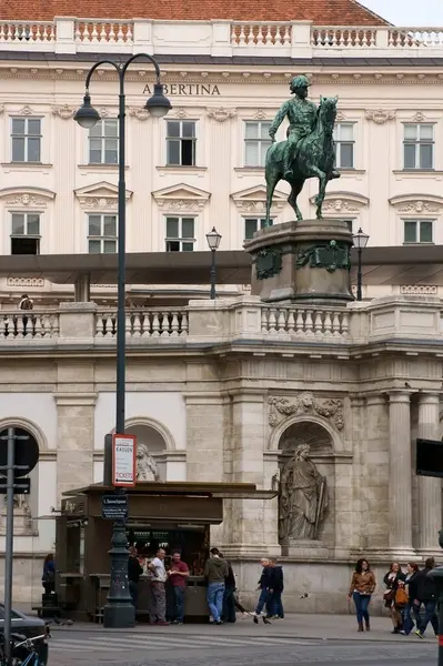Statua Equestre Alberto Vienna — Foto Stock