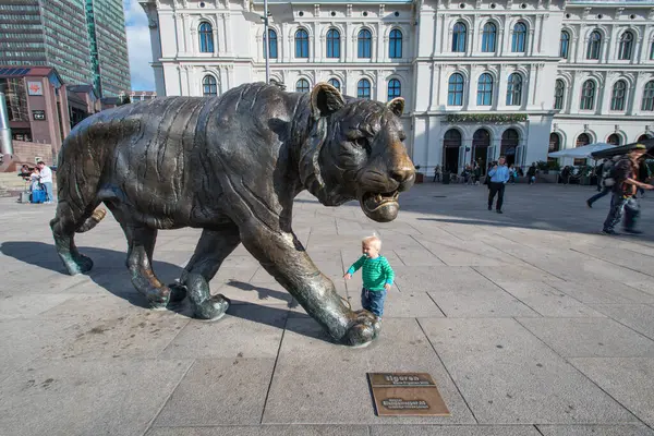 statue of Tiger of Oslo, Norway