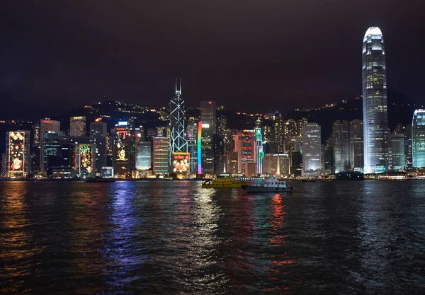 Hong Kong Downtown Night Travel — Stock Photo, Image