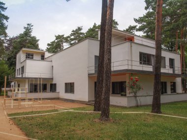 modern building in the forest clipart