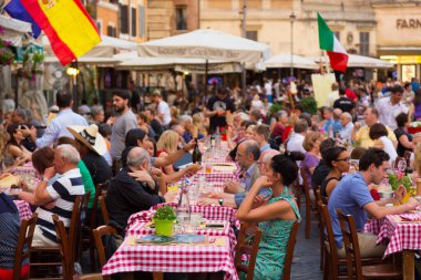 İtalya, Roma 'da Campo De Fiori Meydanı