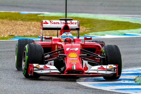 Equipo Scuderia Ferrari Fernando Alonso 2014 — Foto de Stock