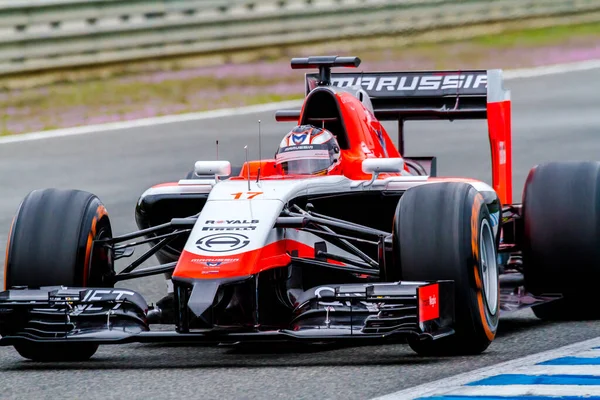 Equipo Marussia Jules Bianchi 2014 — Foto de Stock