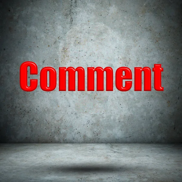 Comment Word Concrete Wall — Stock Photo, Image