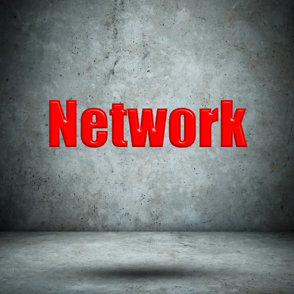 Network Word Concrete Wall — Stock Photo, Image