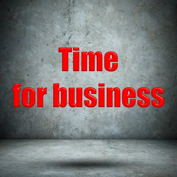 Zeit Für Business Phrase Betonwand — Stockfoto