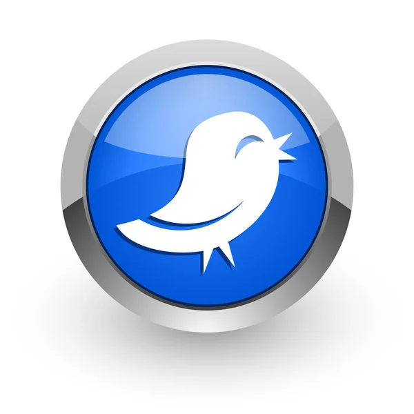 twitter blue glossy web icon