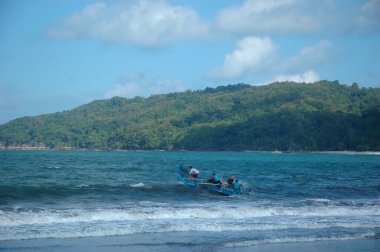 Endonezya 'daki Pangandaran plajı