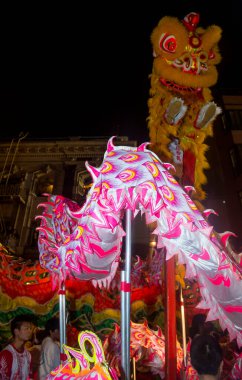Çin yeni yılı parade 