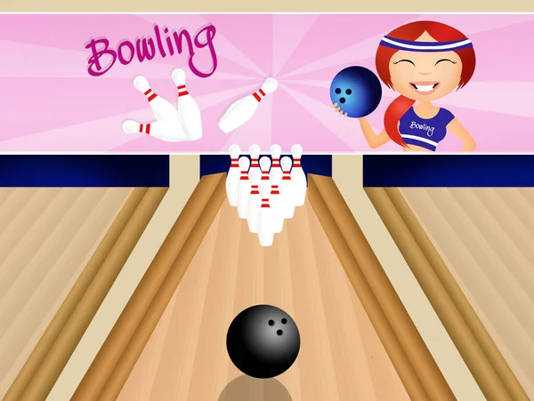 Bowling Background Bright Illustration — Stock Photo, Image