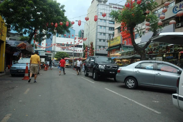 Kuala Lumpur Karayolu Trafiği Asya Konseptini Gezmek — Stok fotoğraf