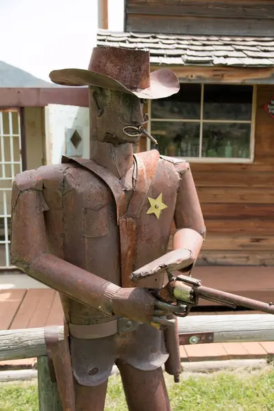 Metal Statue Sherriff Masonville — Stock Photo, Image