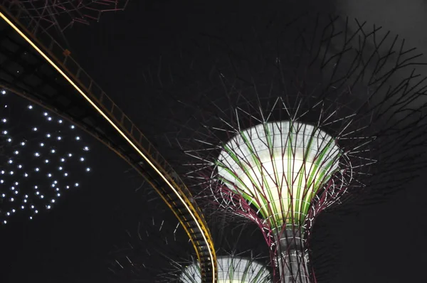 Grove Supertree Tuinen Langs Baai Singapore — Stockfoto