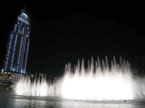Fontaines Dubaï Nuit — Photo