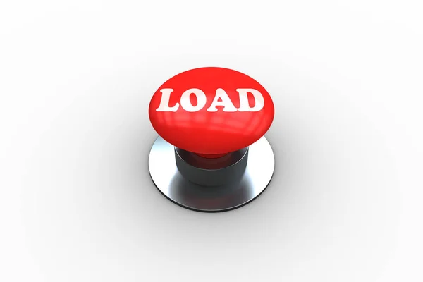 Load Digitally Generated Red Push Button — Stock Photo, Image