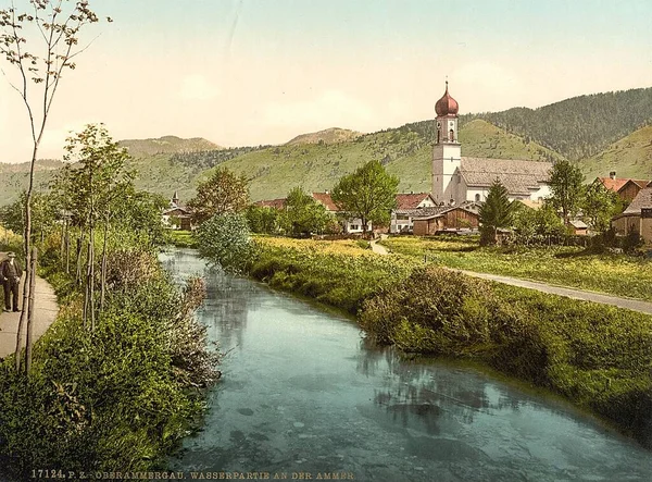 Scene Oberammergau Upper Bavaria Germany — Stock Photo, Image
