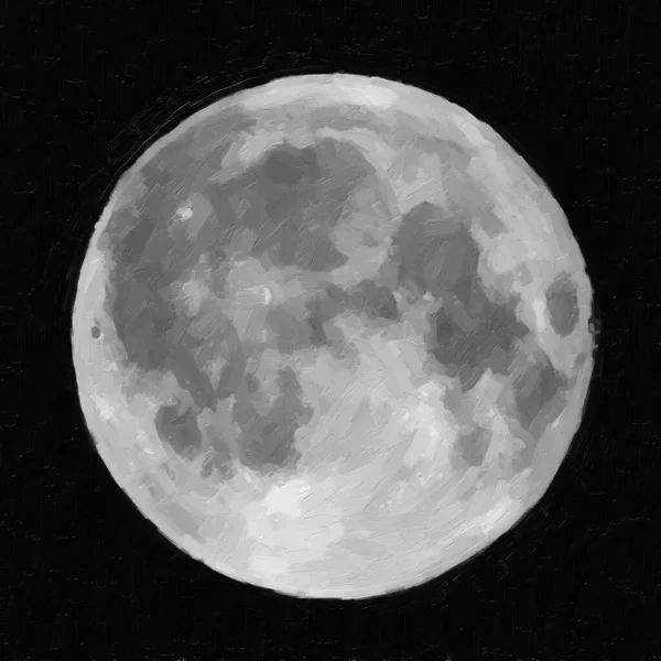 Luna Sobre Fondo Oscuro Del Cielo — Foto de Stock