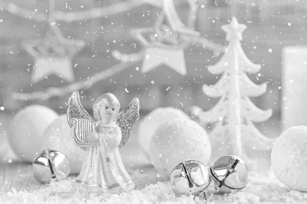 Piękne Świąteczne Dekoracje Koncepcja Ferii Zimowych — Zdjęcie stockowe