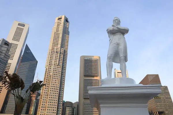 Statua Sir Raffles Singapore — Foto Stock