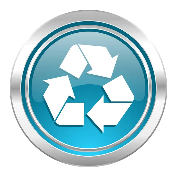 Ícone Reciclagem Reciclagem Sinal Web Ilustração Simples — Fotografia de Stock