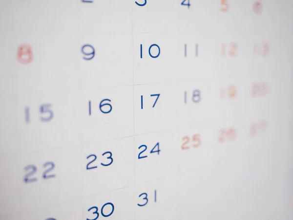 Close Shot Paper Wall Calendar Background — Stock Photo, Image