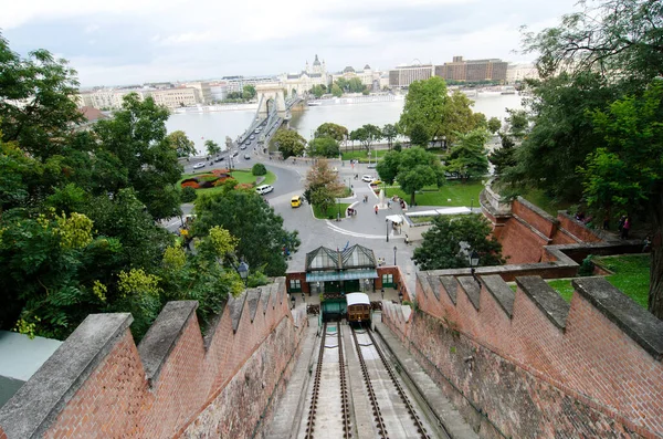 Bela Vista Funicular Antigo Budapeste — Fotografia de Stock