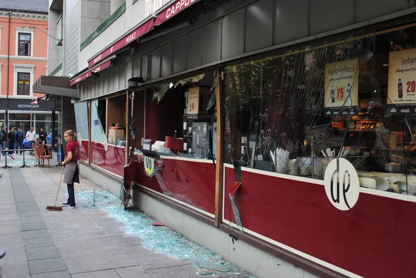 Broken Glass Terror Attack Stock Picture