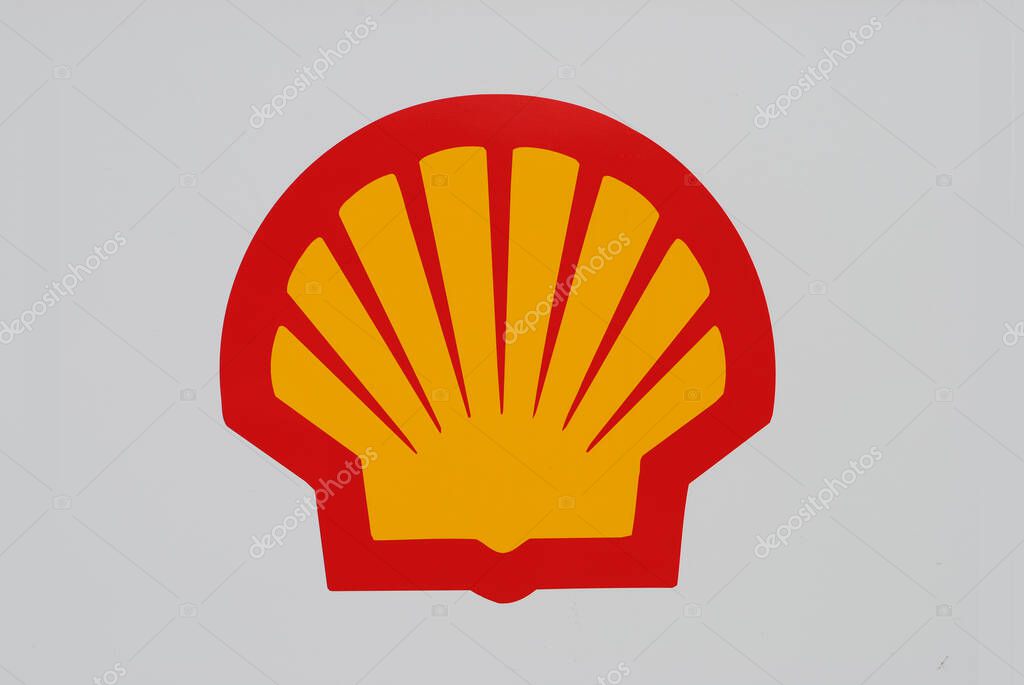 Shell logo close-up view