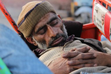 Delhi, Hindistan 'da dilenci.