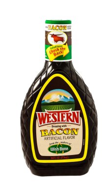 Bir şişe Batı salatası sosu. 